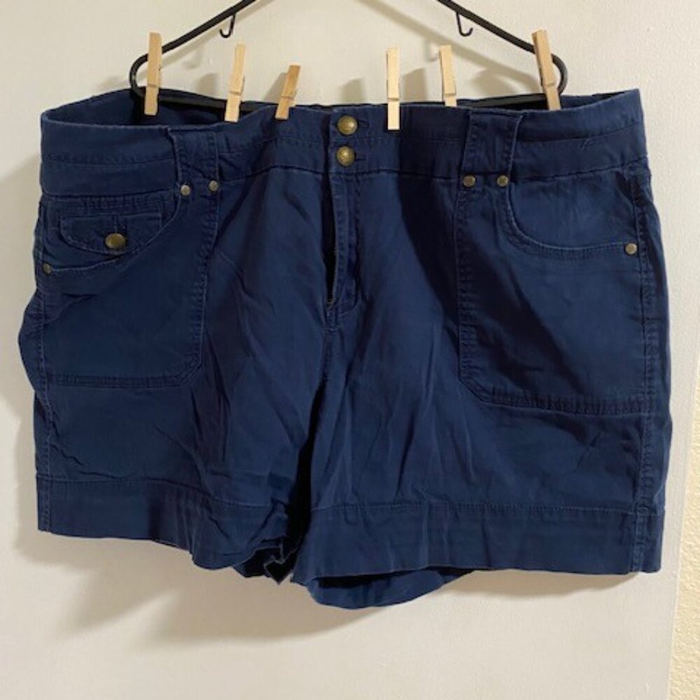 Dress Barn - Dark Blue Cotton Shorts